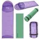 Turistický teplý spací pytel Mumie Camping pro dítě 180 x 60 cm + Karimatka